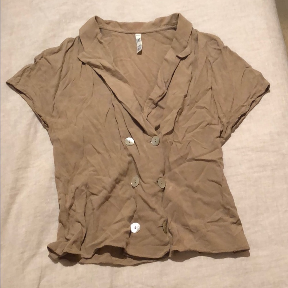 Like New Zara Trafaluc Khaki Blouse